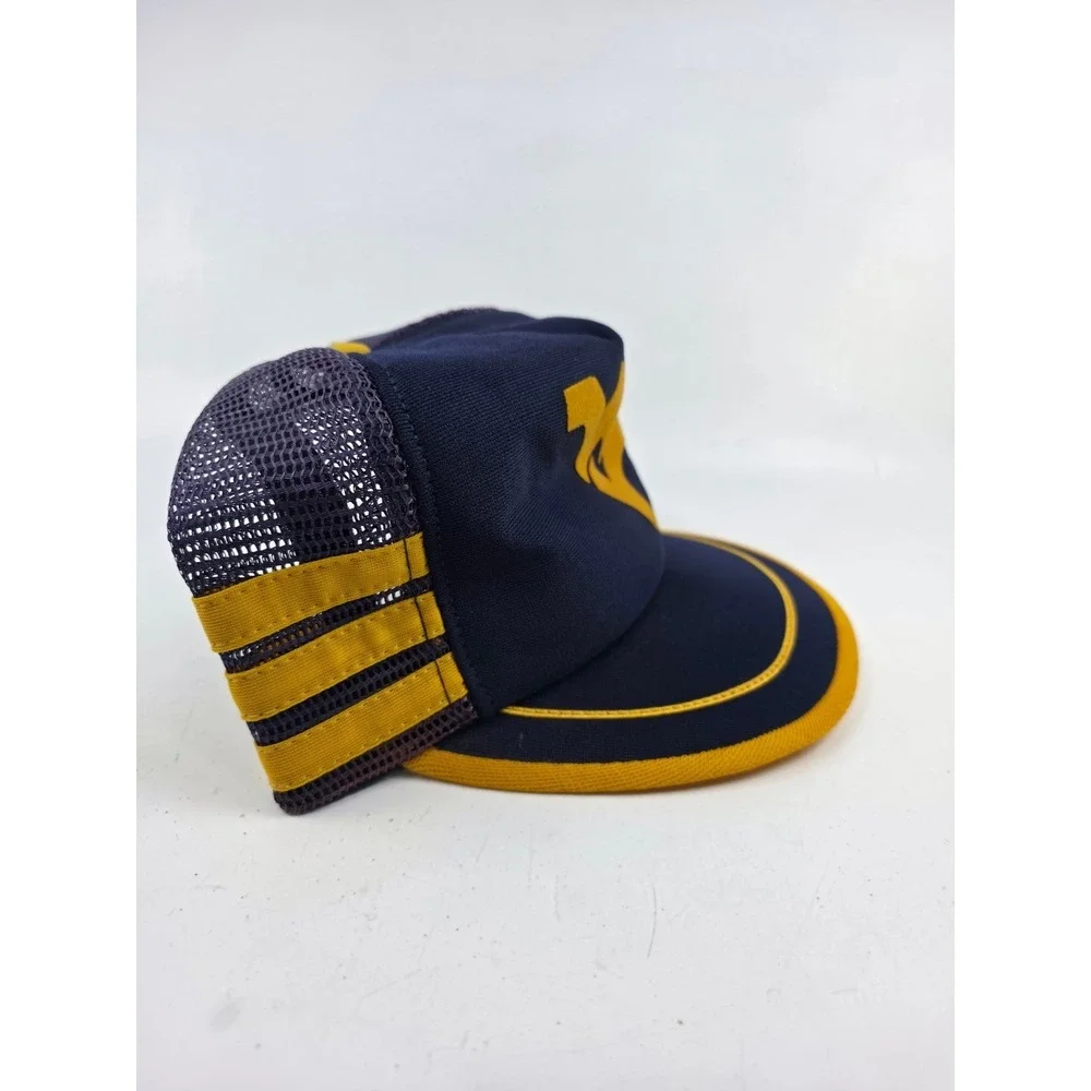 Vintage West Virginia Mountaineers Trucker Hat WVU Snapback Navy Gold Made USA